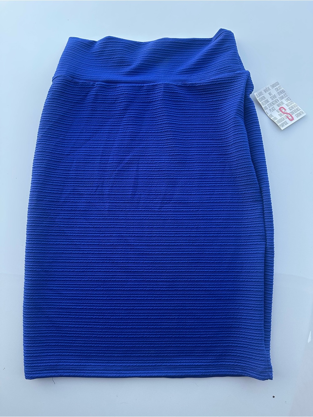 LuLaRoe Textured Pencil Skirt in Bright Blue